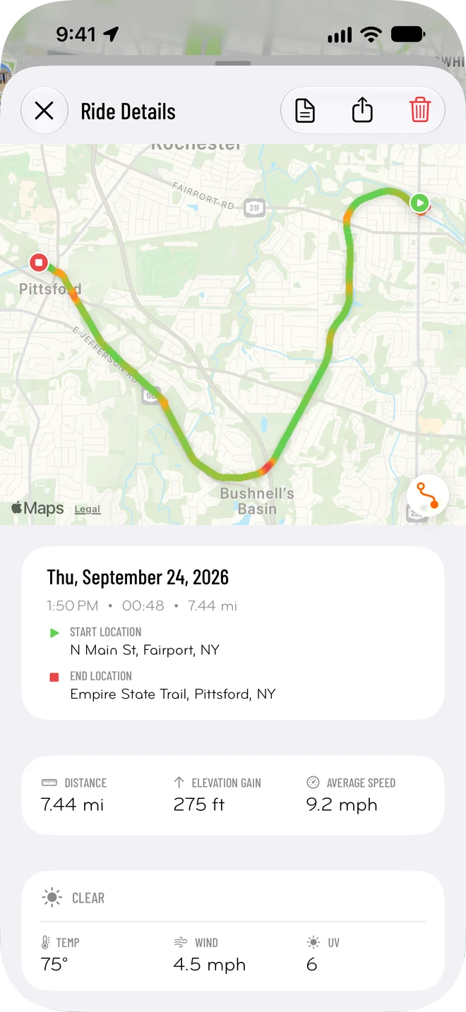 A ride along the Erie Canal trail between Pittsford and Fairport, New York.